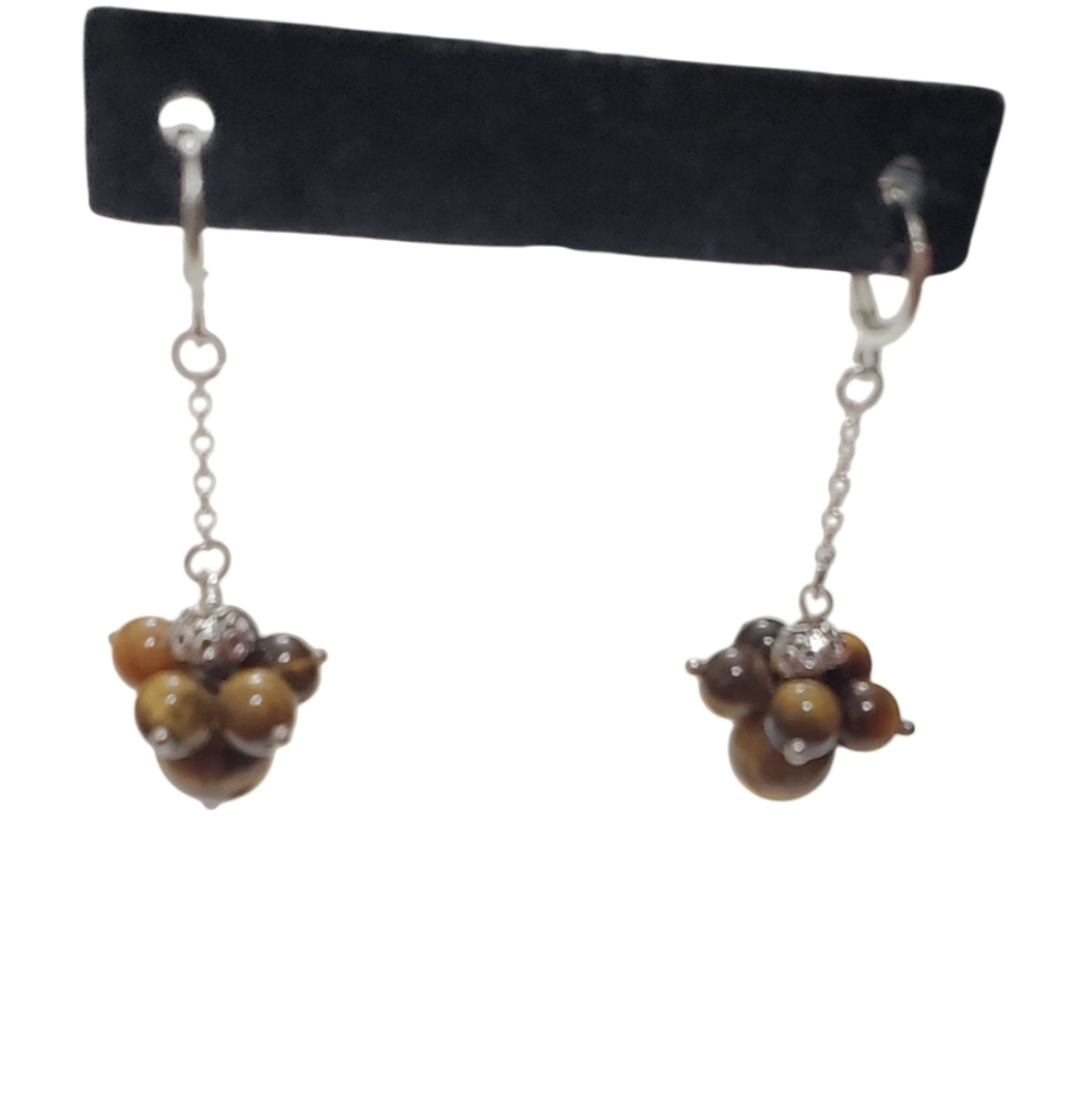 Tiger's Eye Dangle Earrings